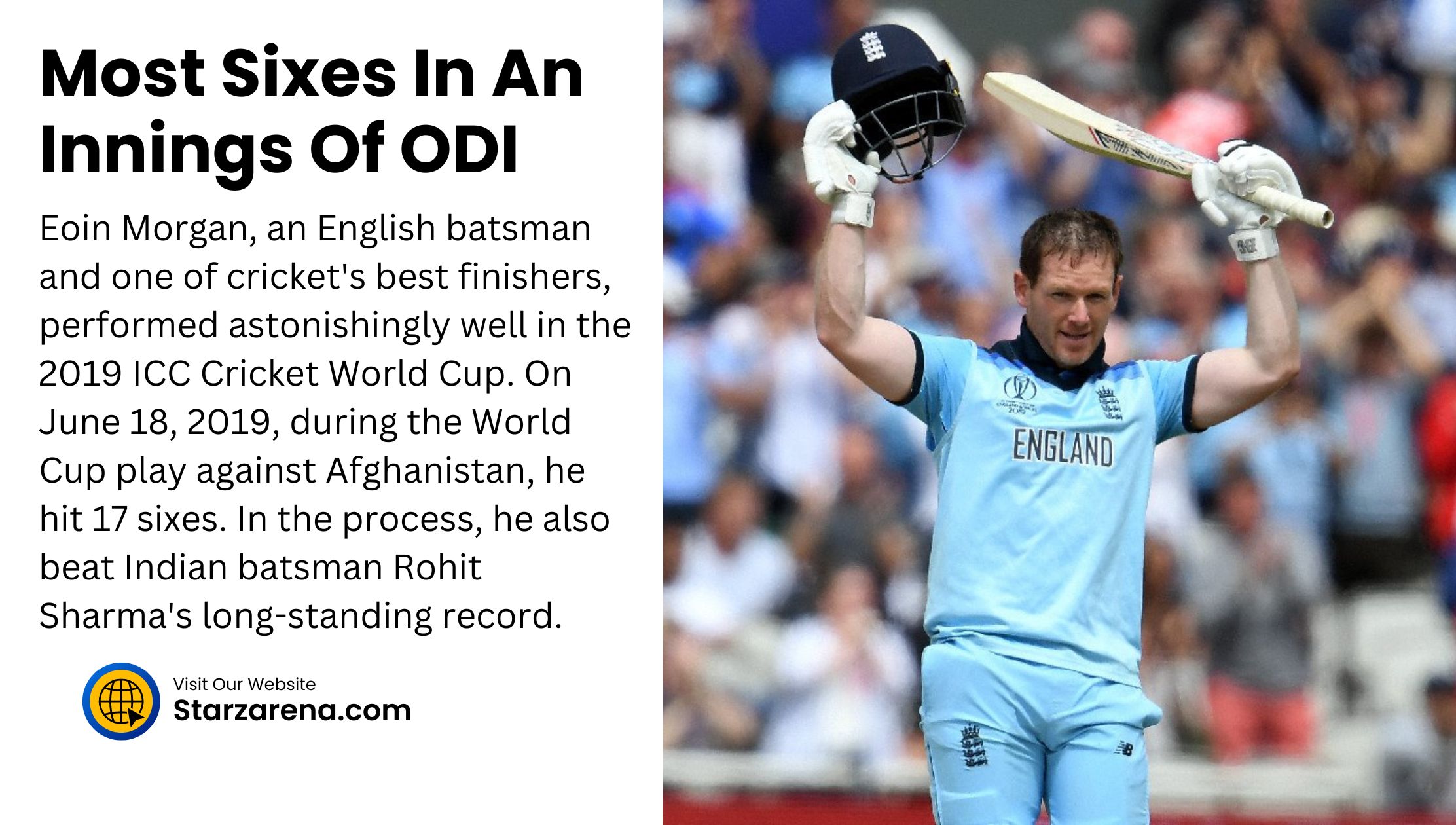 Most Sixes In An Innings Of ODI