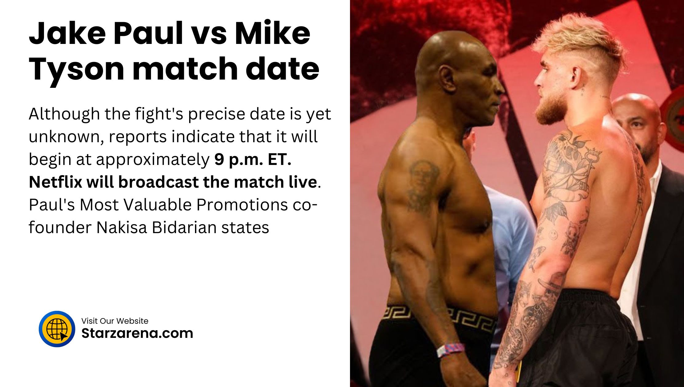 Jake Paul vs Mike Tyson match date